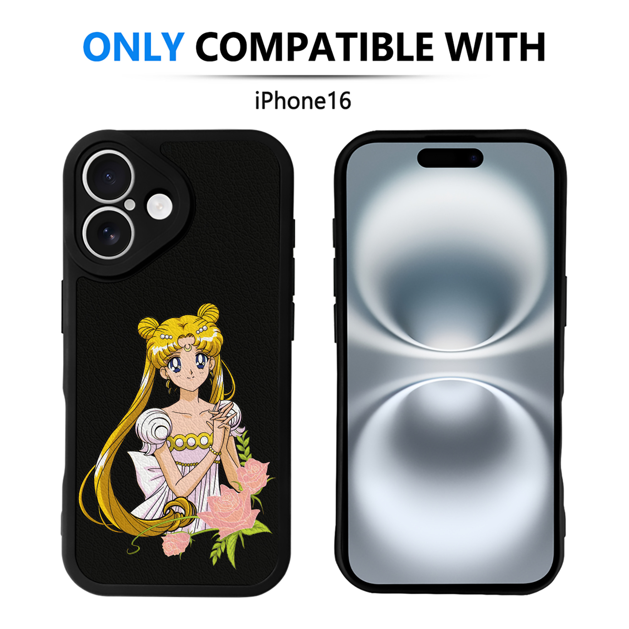 （画像用） 美少女戦士セーラームーン 愛野 美奈子 あいの みなこ Sailor Moon Aino Minako 【iPhone 16シリーズ対応】シリコンスマホケース（レザー調） 材質：シリコン